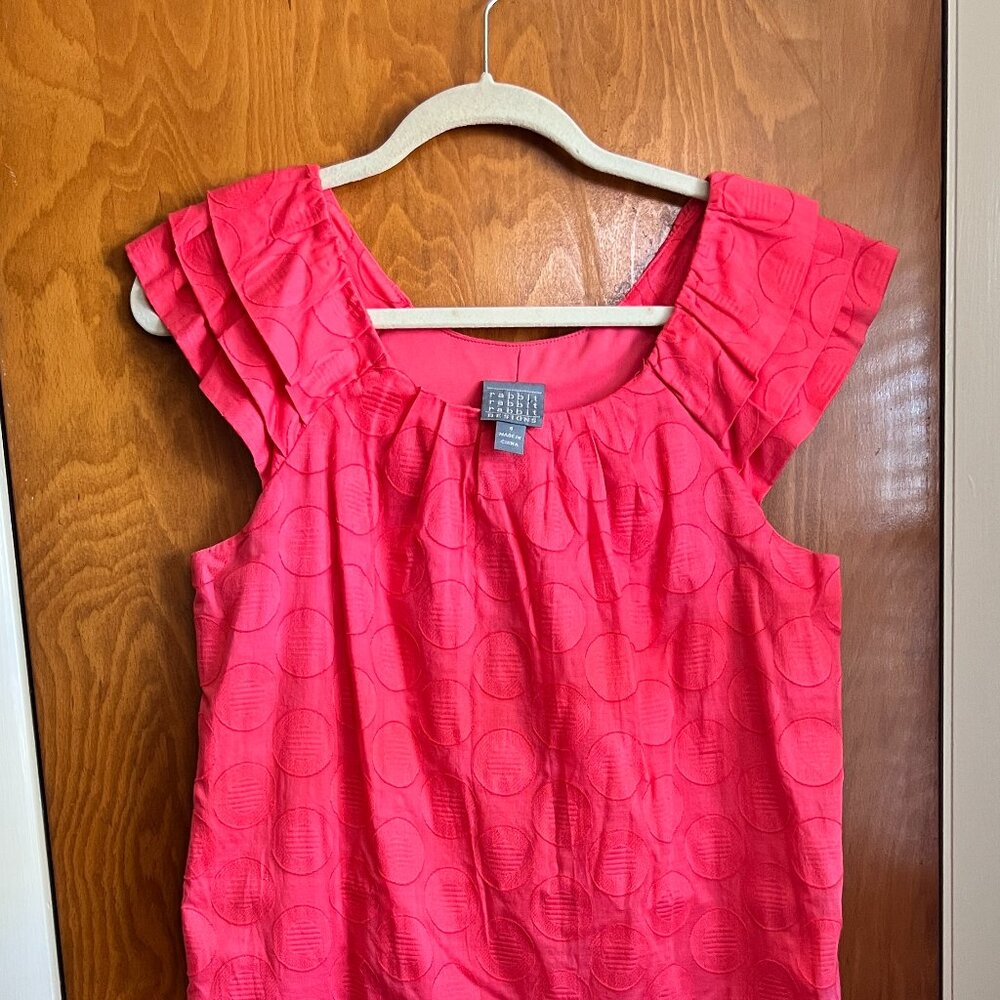 Rabbit Rabbit Rabbit Designs - Red/Orange Cotton Dress Size 8